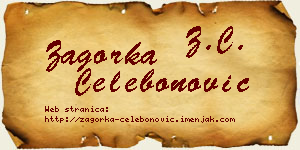 Zagorka Čelebonović vizit kartica